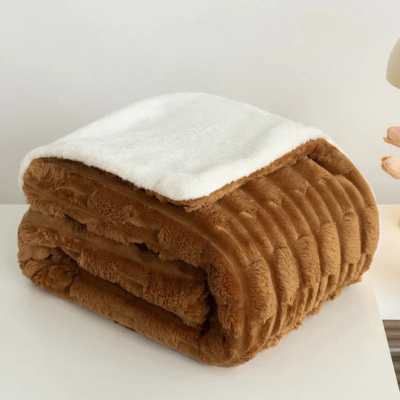 Rabbit Bejirog flange blanket in solid colour, polyester fibre, lightweight nap cover for air conditioning