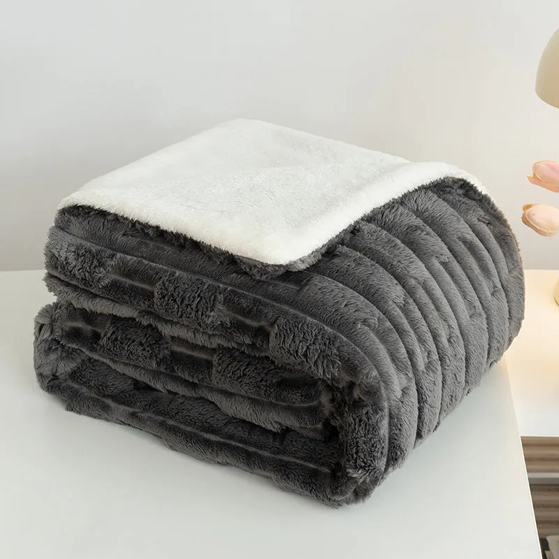 Rabbit Bejirog flange blanket in solid colour, polyester fibre, lightweight nap cover for air conditioning