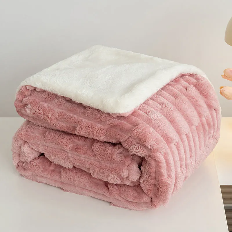 Rabbit Bejirog flange blanket in solid colour, polyester fibre, lightweight nap cover for air conditioning