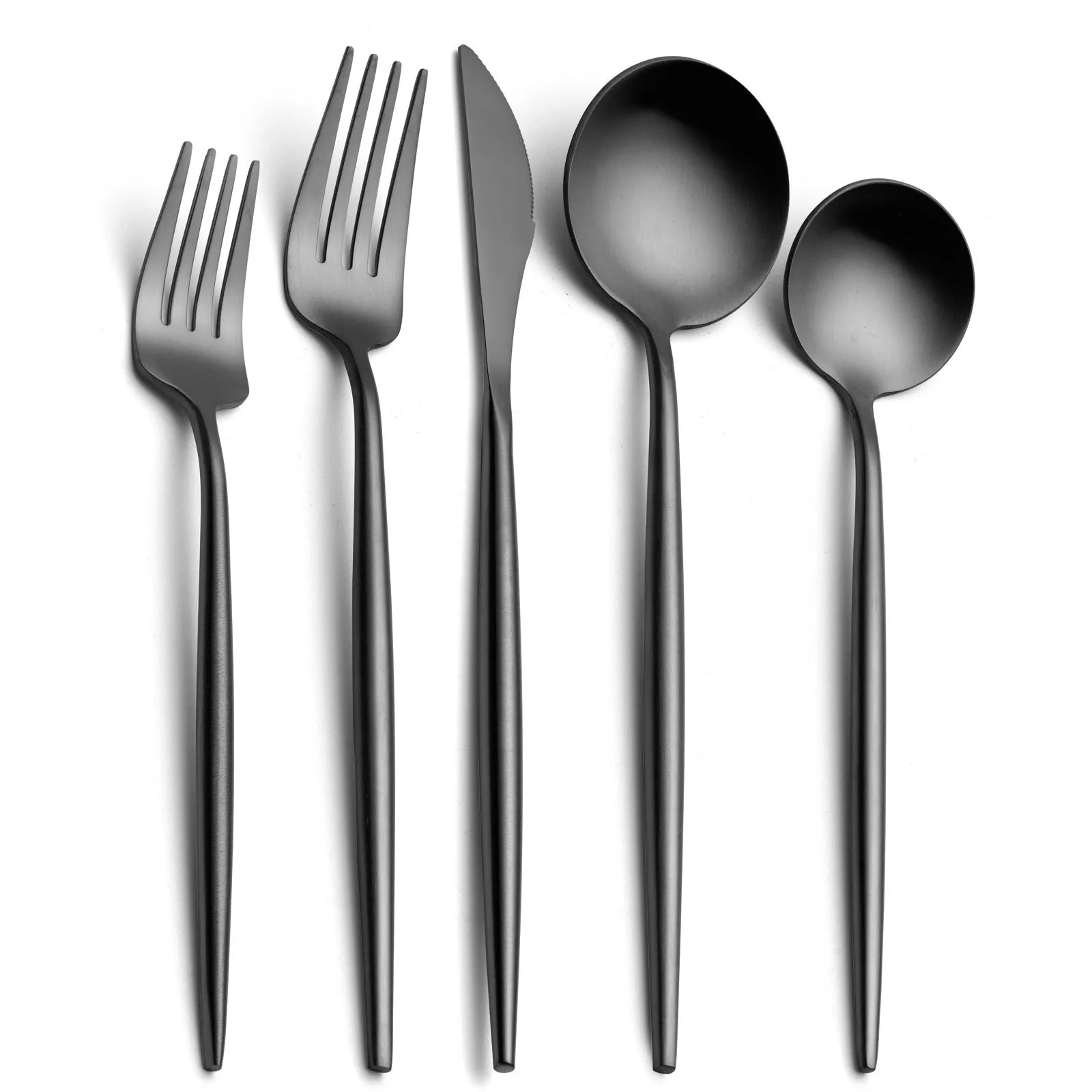 Stainless steel 5-piece steak knife set in solid colour with multi-color options for Western tableware