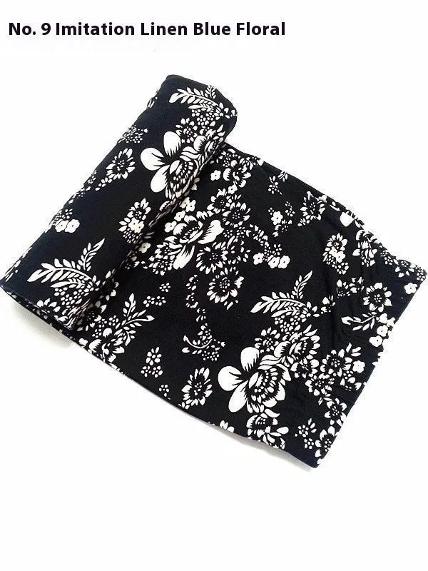 Lady stretch skinny pencil leggings cropped 92cm polyester fibre free size red rose
