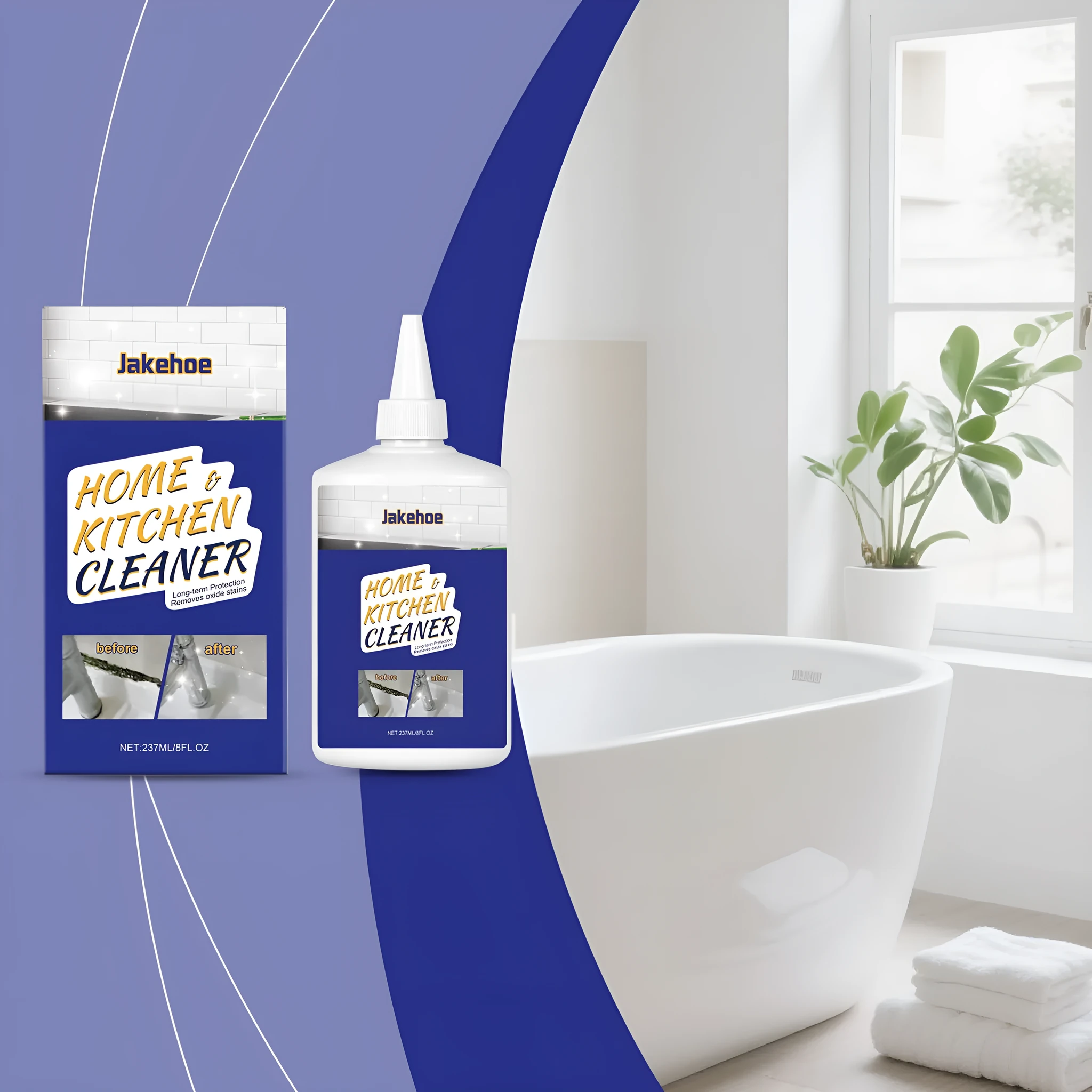 237ml decontamination gel bottle for household kitchen and bathroom surface cleaning