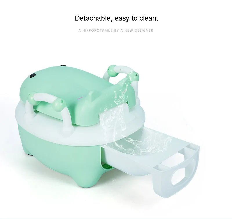 Extra large children's toilet in blue with siphon flush and ground row drainage from Red Head Boat