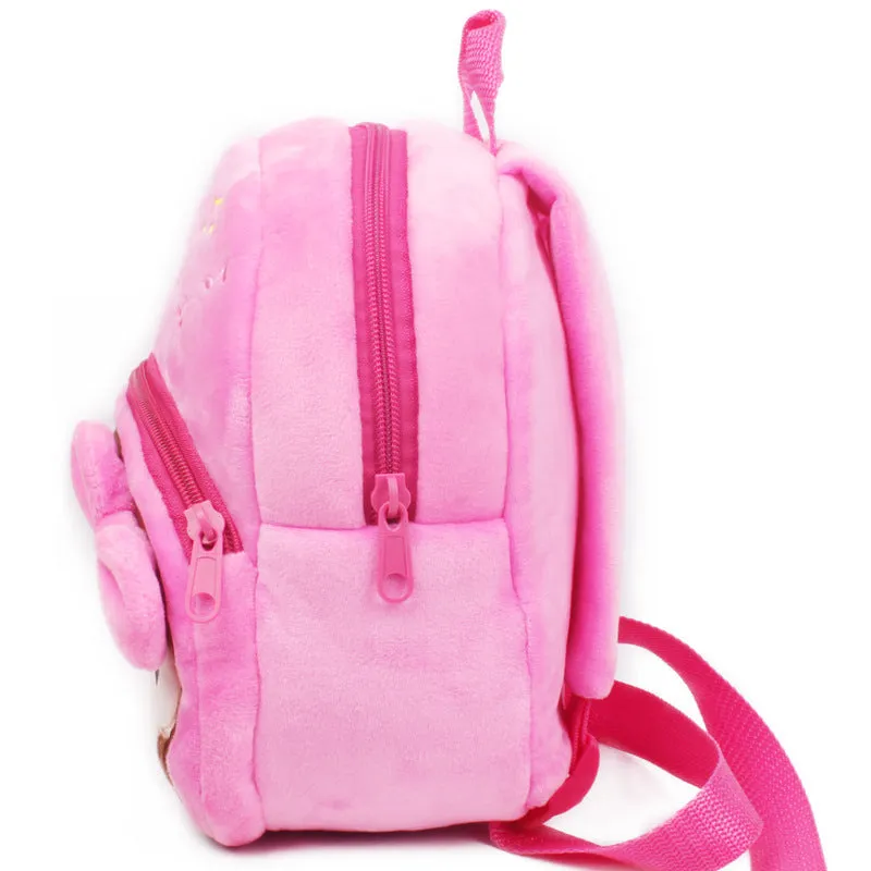Pink small backpack for 1-2 year old toddlers with cartoon design