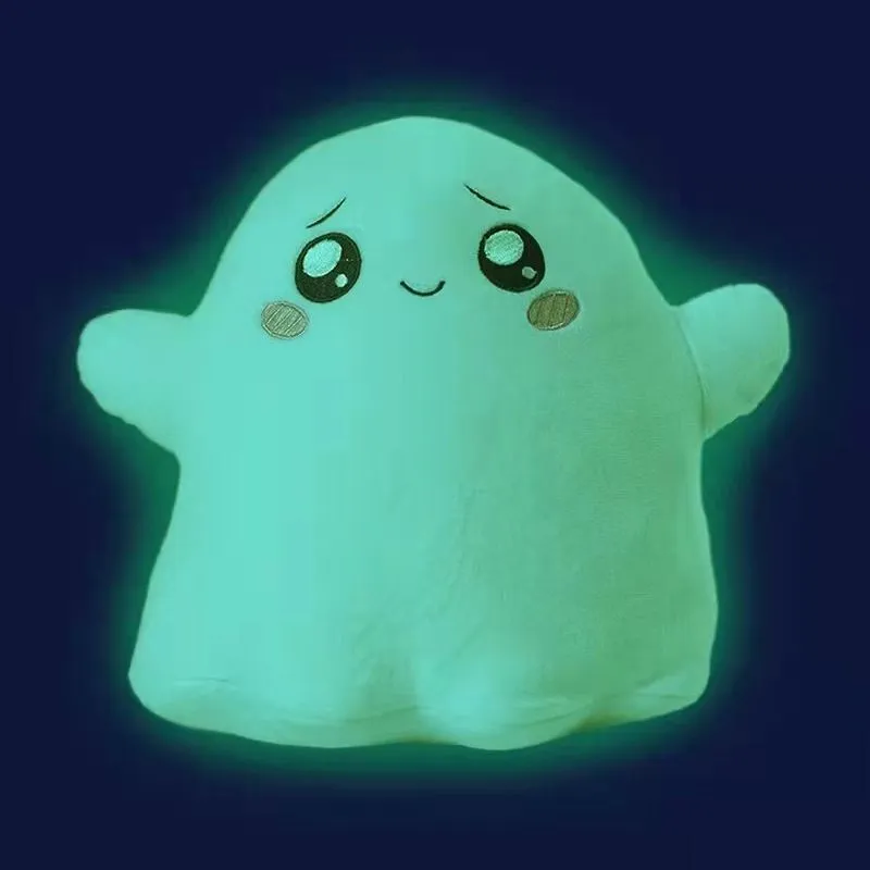 White Cloud Cat Luminous Ghost Doll plush toy in cotton with glow effect for children aged 4-6 years