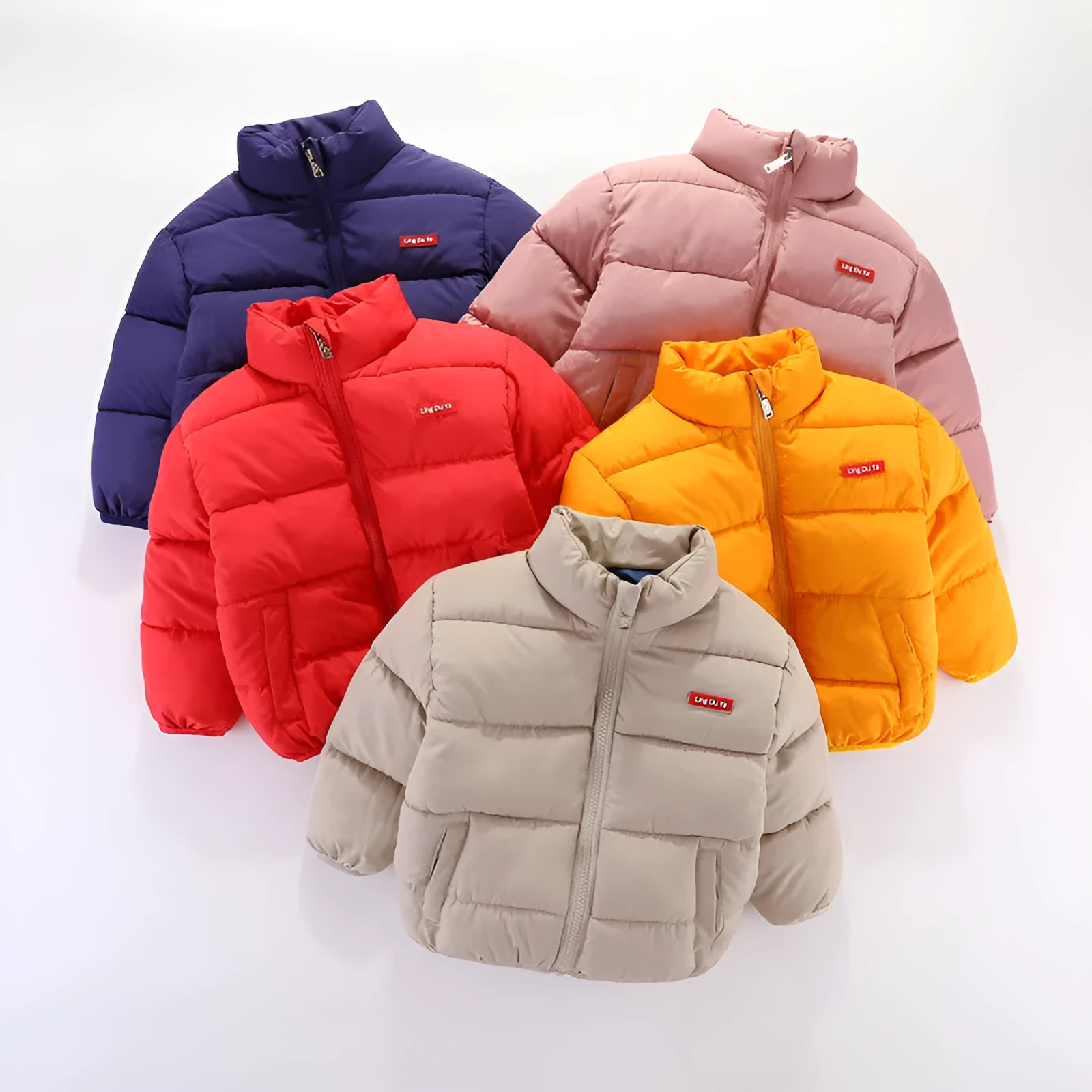 Childrens cotton zip-up top with stand collar, plain pattern, available in multiple colours and sizes 100cm to 140cm