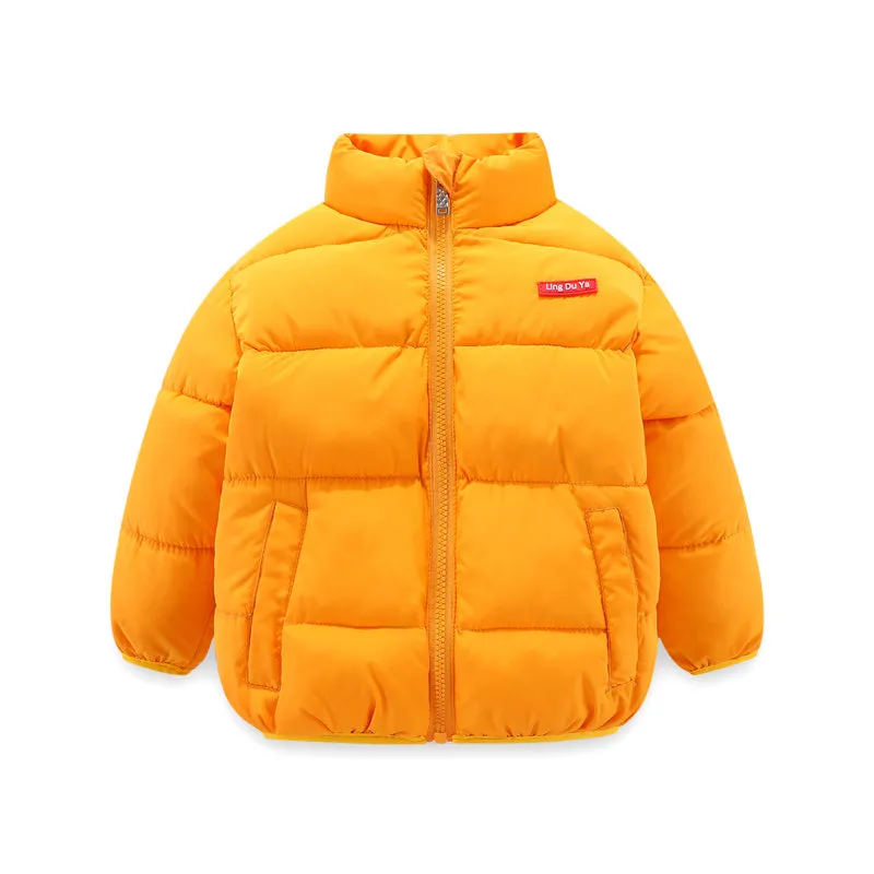 Childrens cotton zip-up top with stand collar, plain pattern, available in multiple colours and sizes 100cm to 140cm