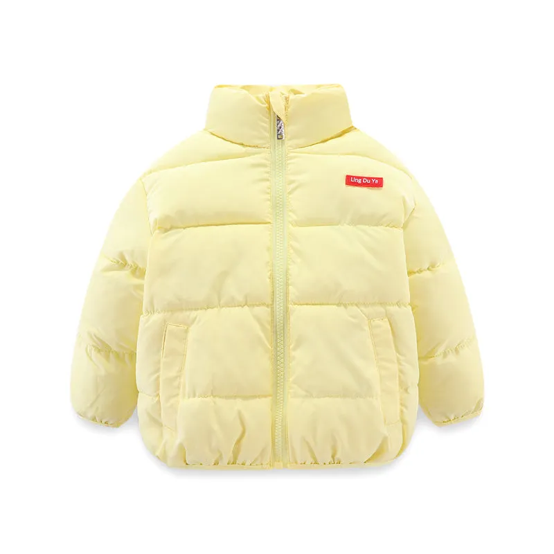 Childrens cotton zip-up top with stand collar, plain pattern, available in multiple colours and sizes 100cm to 140cm