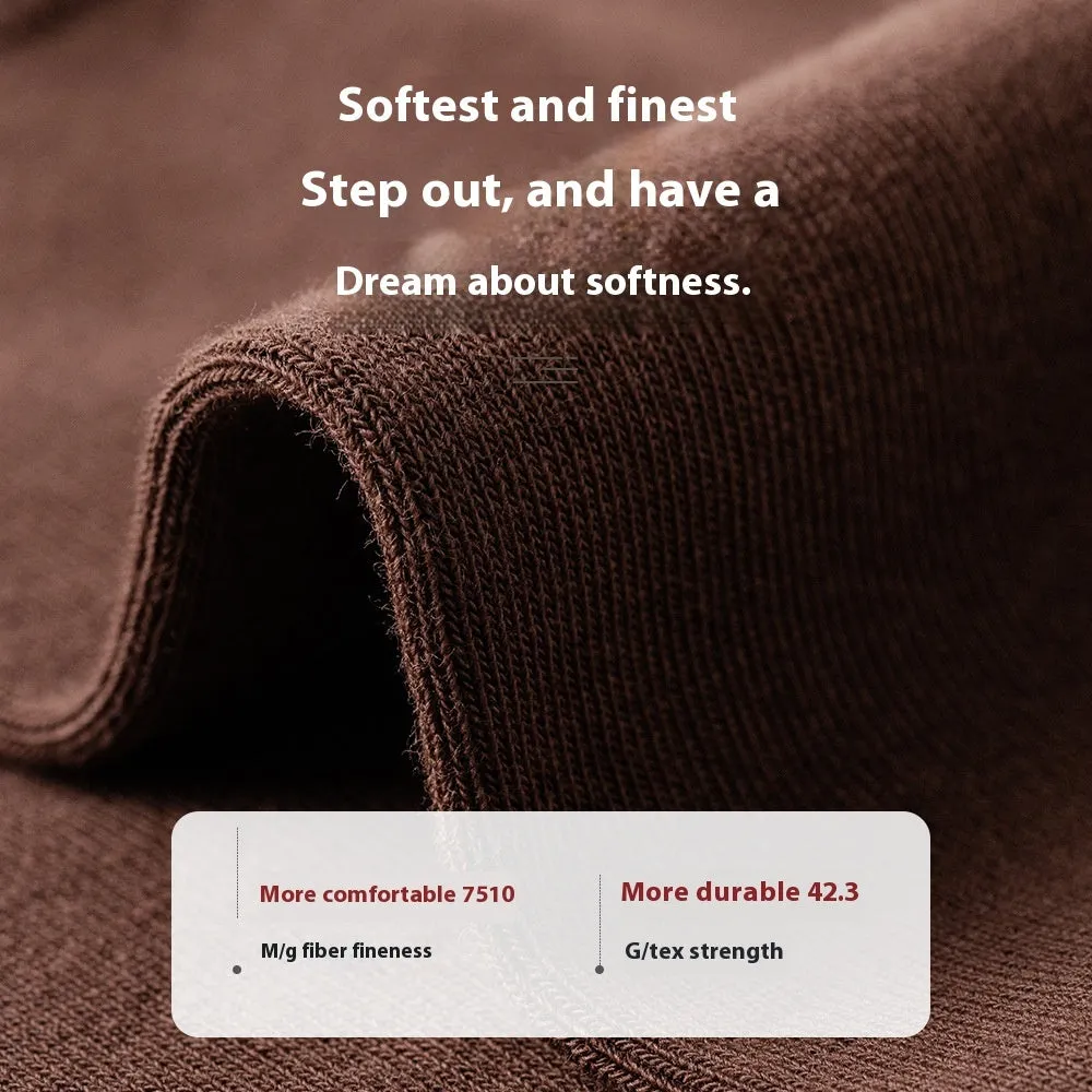 Mid-calf men's business socks in combed cotton available in twelve solid colours