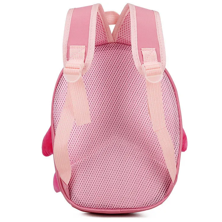 Children's cartoon small aircraft hard shell waterproof double shoulder backpack in blue pink yellow