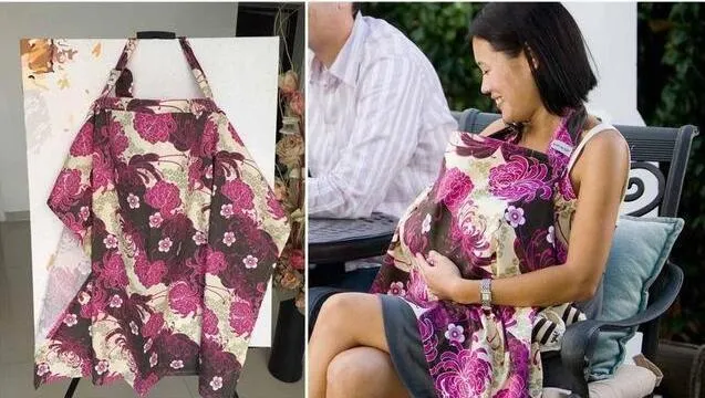 Grey breastfeeding cover with stiff frame made from breathable baby safety cotton