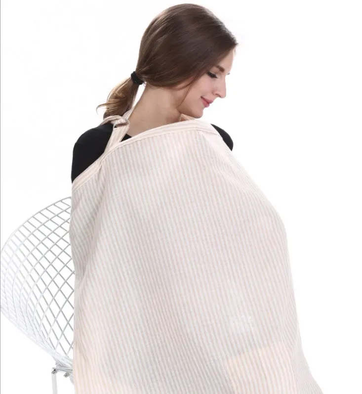 Grey breastfeeding cover with stiff frame made from breathable baby safety cotton