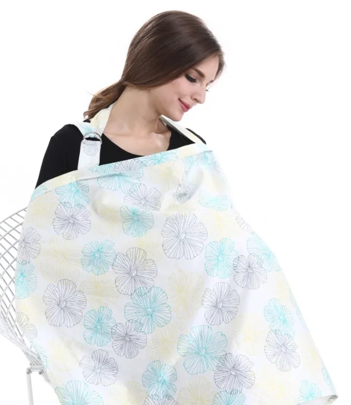 Grey breastfeeding cover with stiff frame made from breathable baby safety cotton