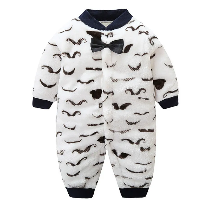 Baby warm jumpsuit made of 100% polyester in grey beard colour, long sleeves, size 6 months