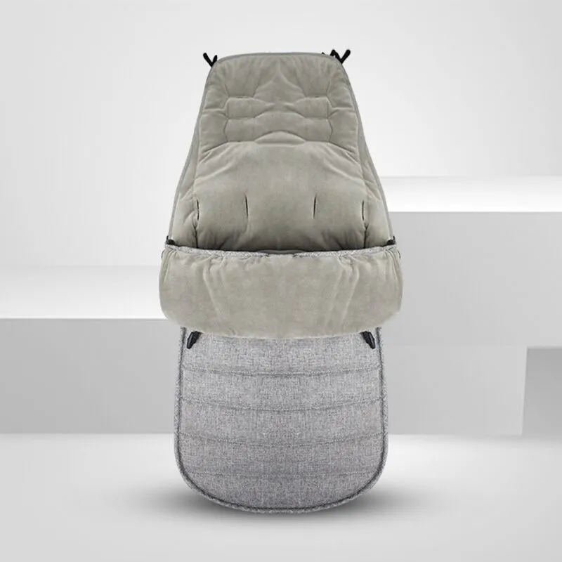 Thick cotton baby sleeping bag in black, 90cm long, unisex swaddle wrap for newborn