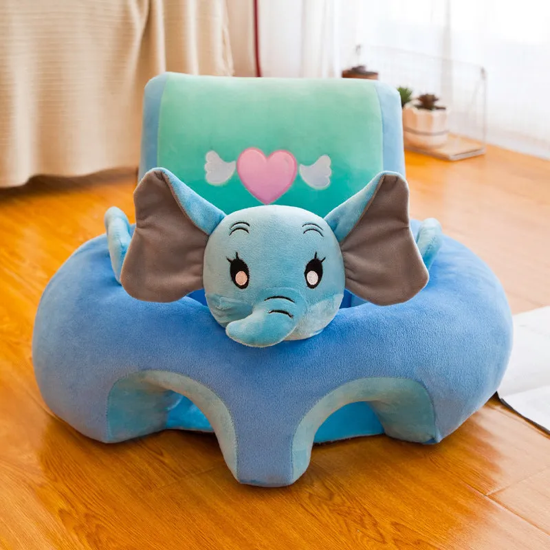 Crystal super soft child safety seat cover in elephant style with self-fill design, front height 35cm, back 40cm