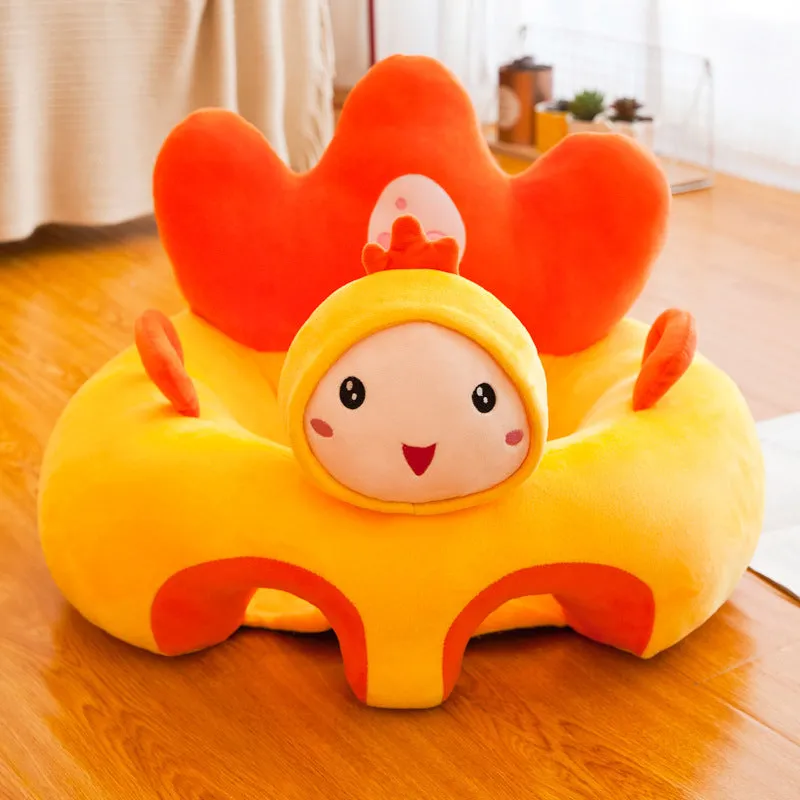 Crystal super soft child safety seat cover in elephant style with self-fill design, front height 35cm, back 40cm