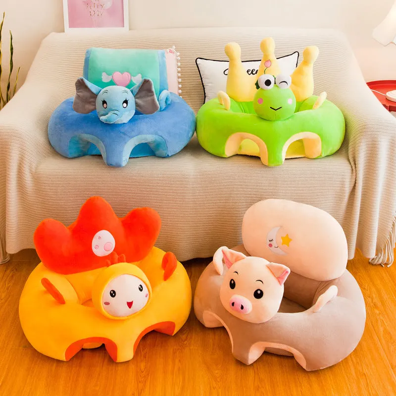 Crystal super soft child safety seat cover in elephant style with self-fill design, front height 35cm, back 40cm