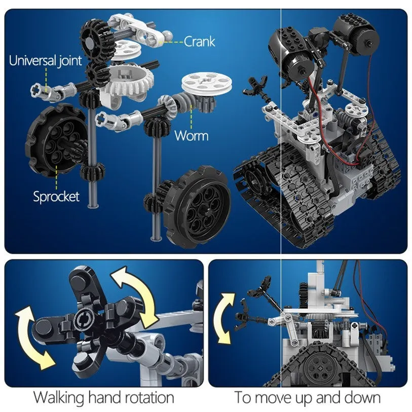 Robot electric control block building blocks in ABS plastic with smooth rounded corners for safe children's play