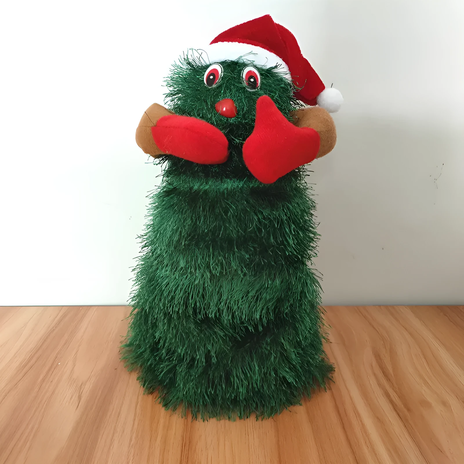 12 inch rotating dance music Christmas Santa toy with plastic and fabric construction