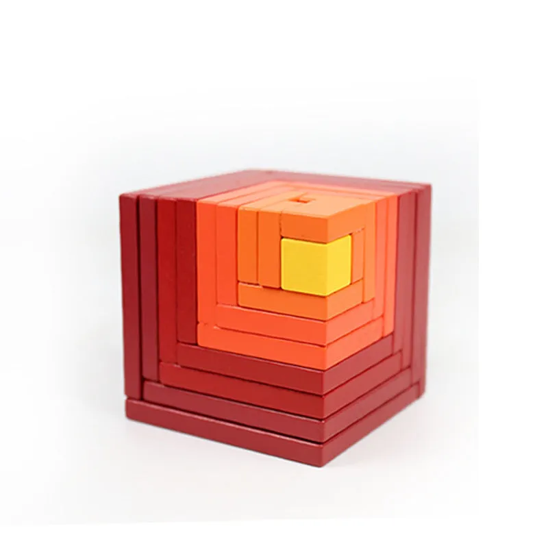 12-piece wooden building blocks in rainbow and arch shapes, New Zealand pine with light lacquer finish