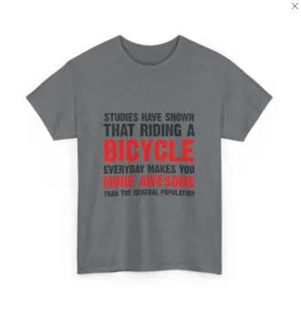 Grey women's short sleeve cotton t-shirt with a printed pattern, shown on a hanger.