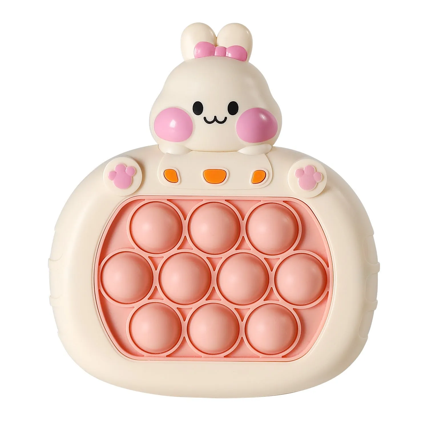 Quick Push Game Console in Little Yellow Duck style with flash and music, 11.5x5.5x13cm, with charger and screwdriver