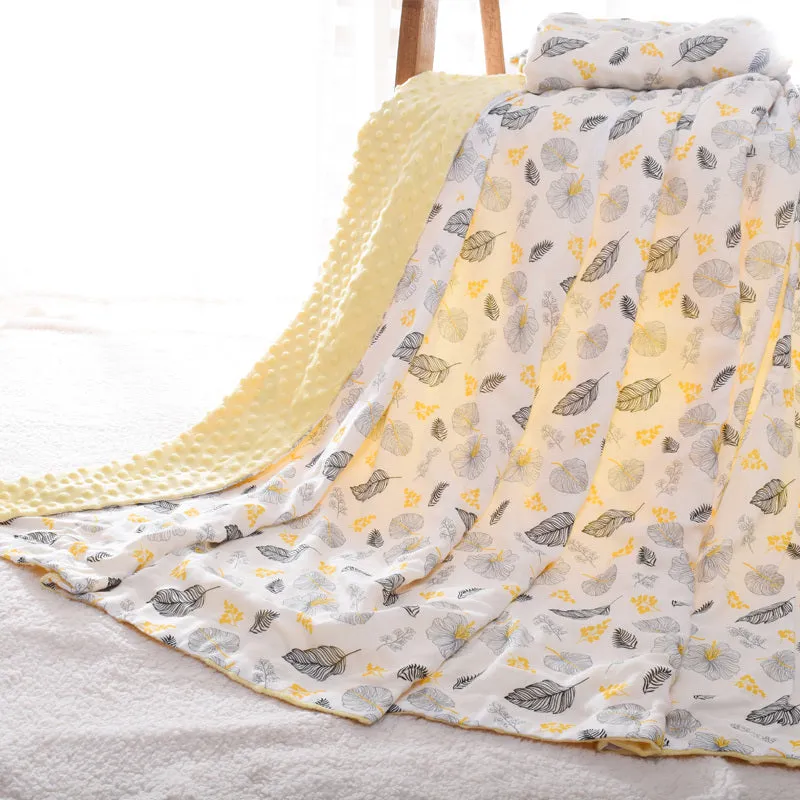 3D bubble baby blanket Doudou blanket 70x110cm with hot-pressed texture for sensory development and security