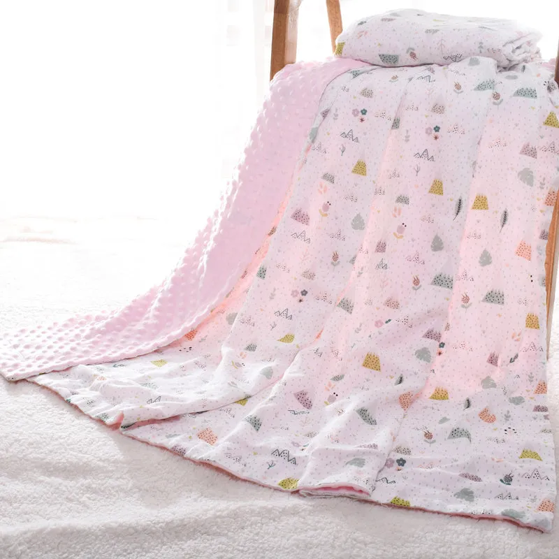 3D bubble baby blanket Doudou blanket 70x110cm with hot-pressed texture for sensory development and security