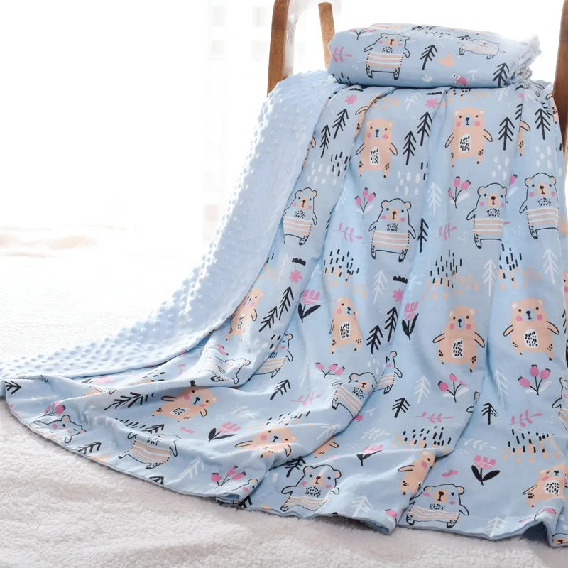3D bubble baby blanket Doudou blanket 70x110cm with hot-pressed texture for sensory development and security
