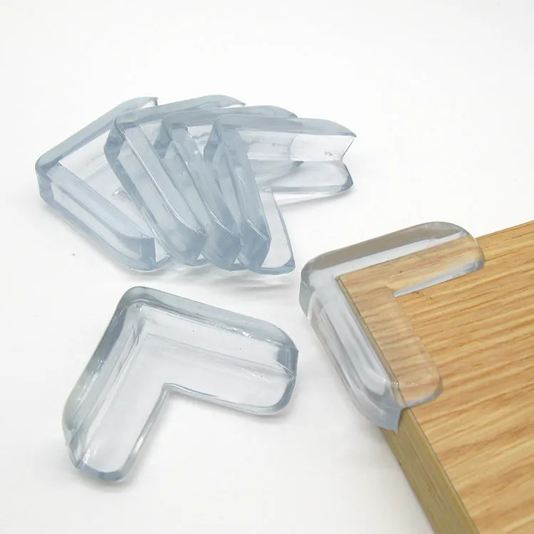 Baby silicone protective pad L-shaped thickening anti-collision table corner cover set of 12 pieces