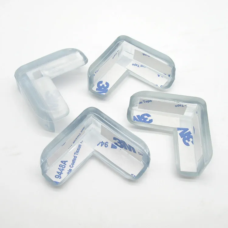 Baby silicone protective pad L-shaped thickening anti-collision table corner cover set of 12 pieces