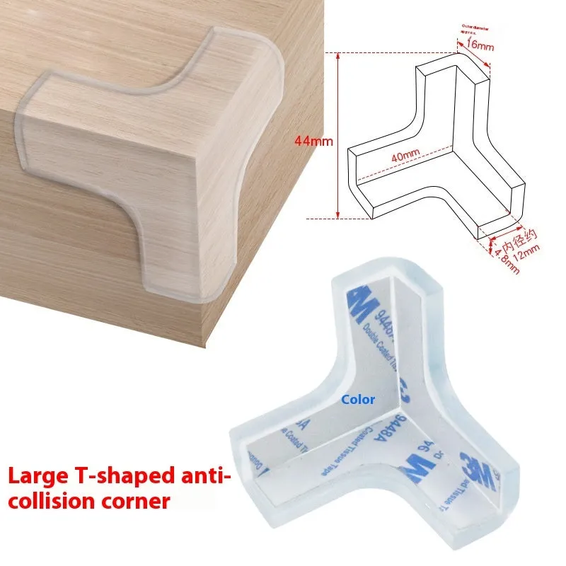 Baby silicone protective pad L-shaped thickening anti-collision table corner cover set of 12 pieces
