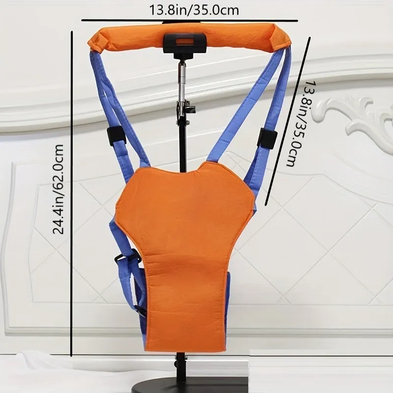 Baby toddler walking harness adjustable 52-62cm orange blue safety reins with plastic locks