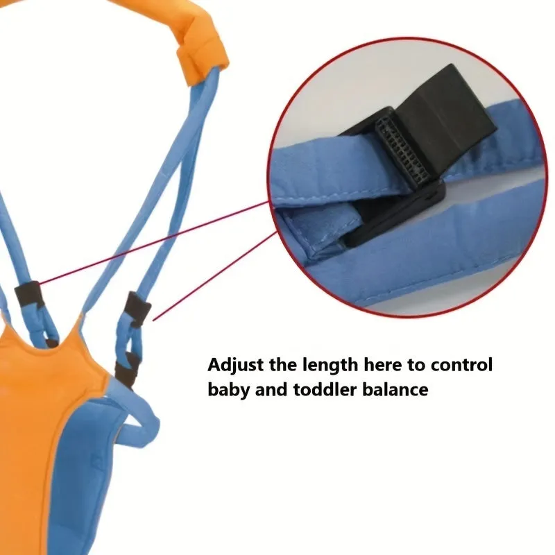 Baby toddler walking harness adjustable 52-62cm orange blue safety reins with plastic locks