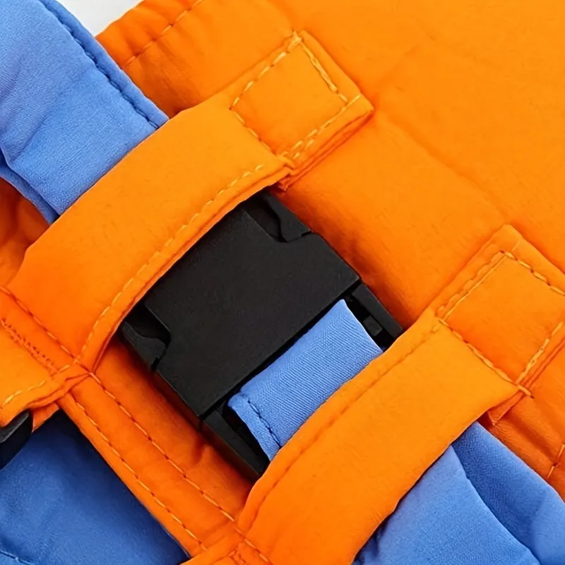 Baby toddler walking harness adjustable 52-62cm orange blue safety reins with plastic locks