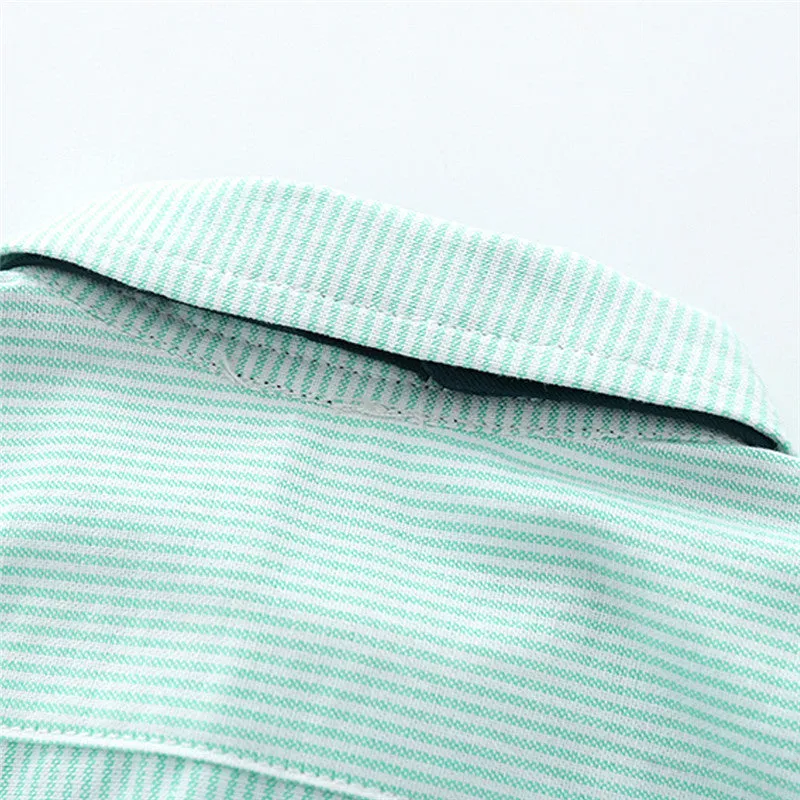Green cotton triangle climbing romper with detachable hood for infant boys