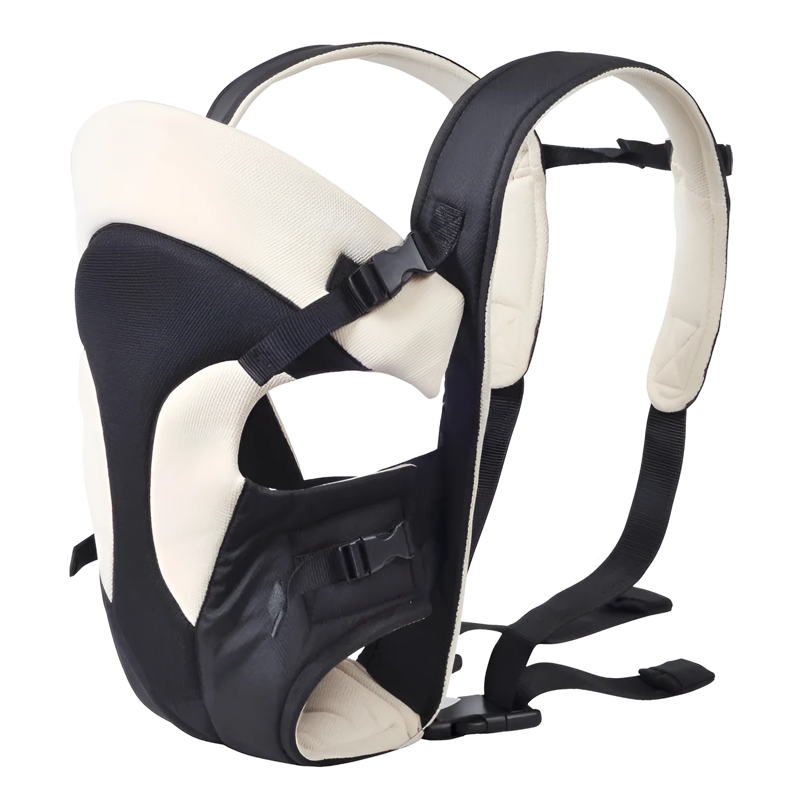 Multifunctional baby carrier in claret colour with shoulder strap and horizontal hug carry position