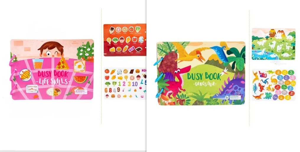 Children's busy book paper puzzle 30.5x21.7x3.3cm with repeated paste design, farm model