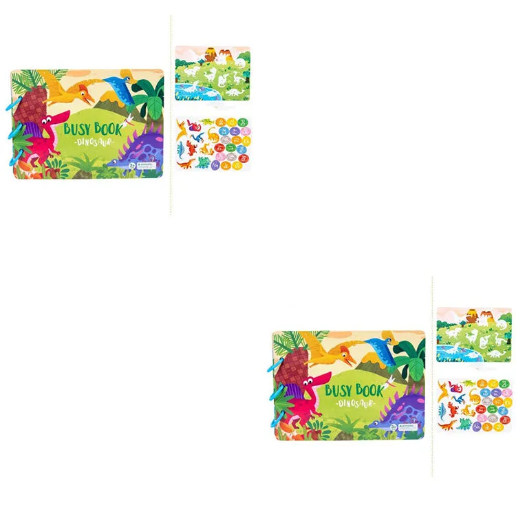 Children's busy book paper puzzle 30.5x21.7x3.3cm with repeated paste design, farm model
