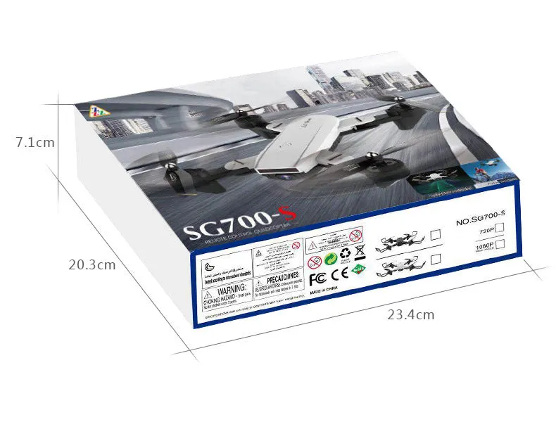 Quadrocopter drone with 4K optical flow dual camera in black, showing propellers and camera array