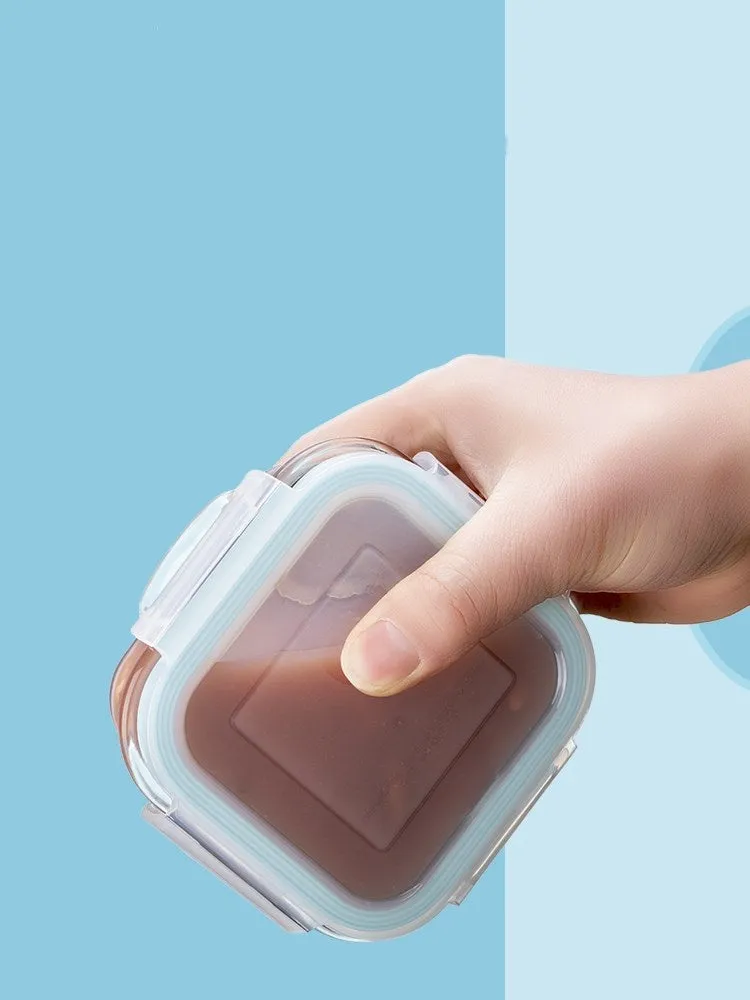 RREIAO infant food supplement food box 160ml in blue with glass body and PP lid