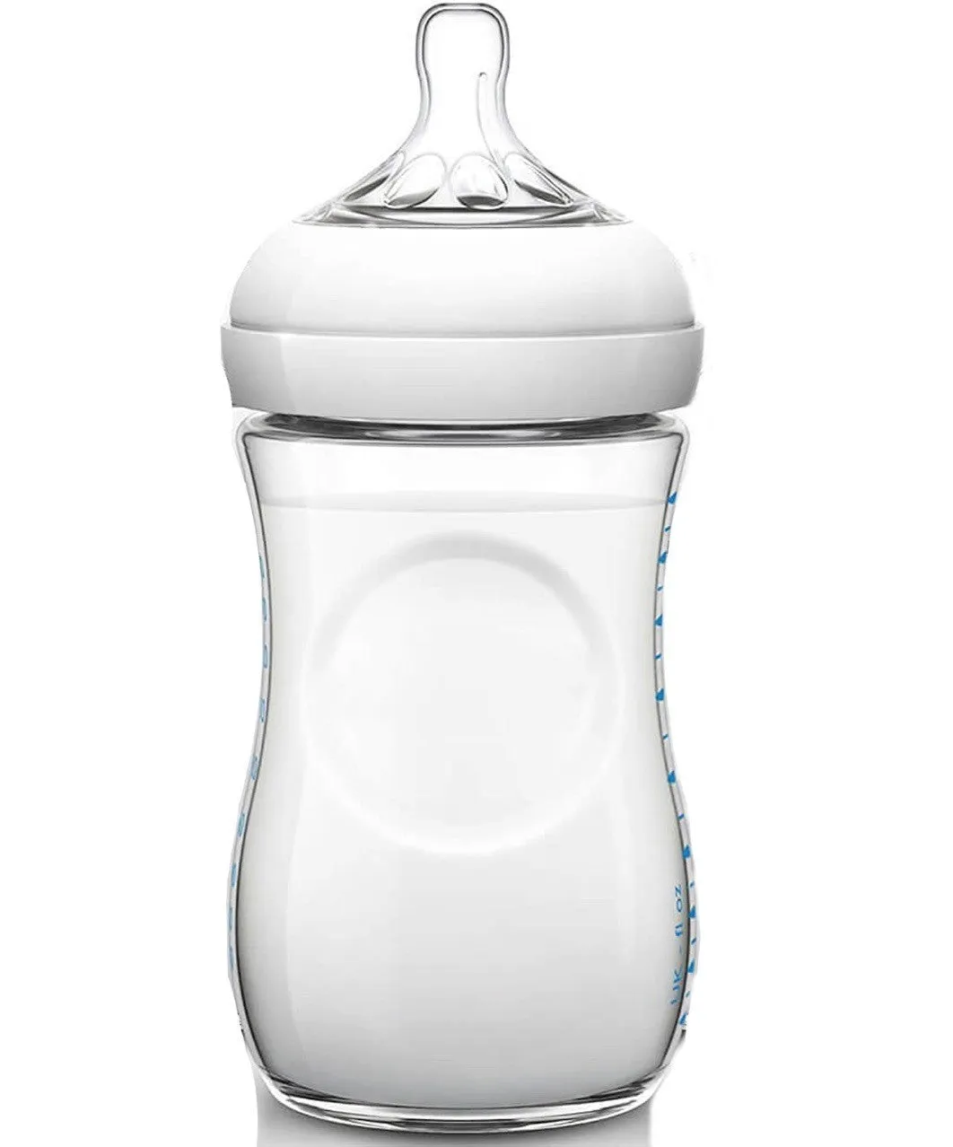 Baby petal nipple feeding bottle 125ml and 330ml, transparent pink purple light blue, no handle