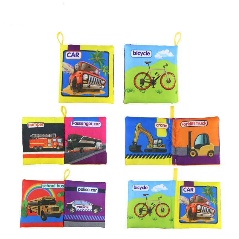 Baby early educational palm book with animal theme in OPP bag packaging for infants 0-2 years old
