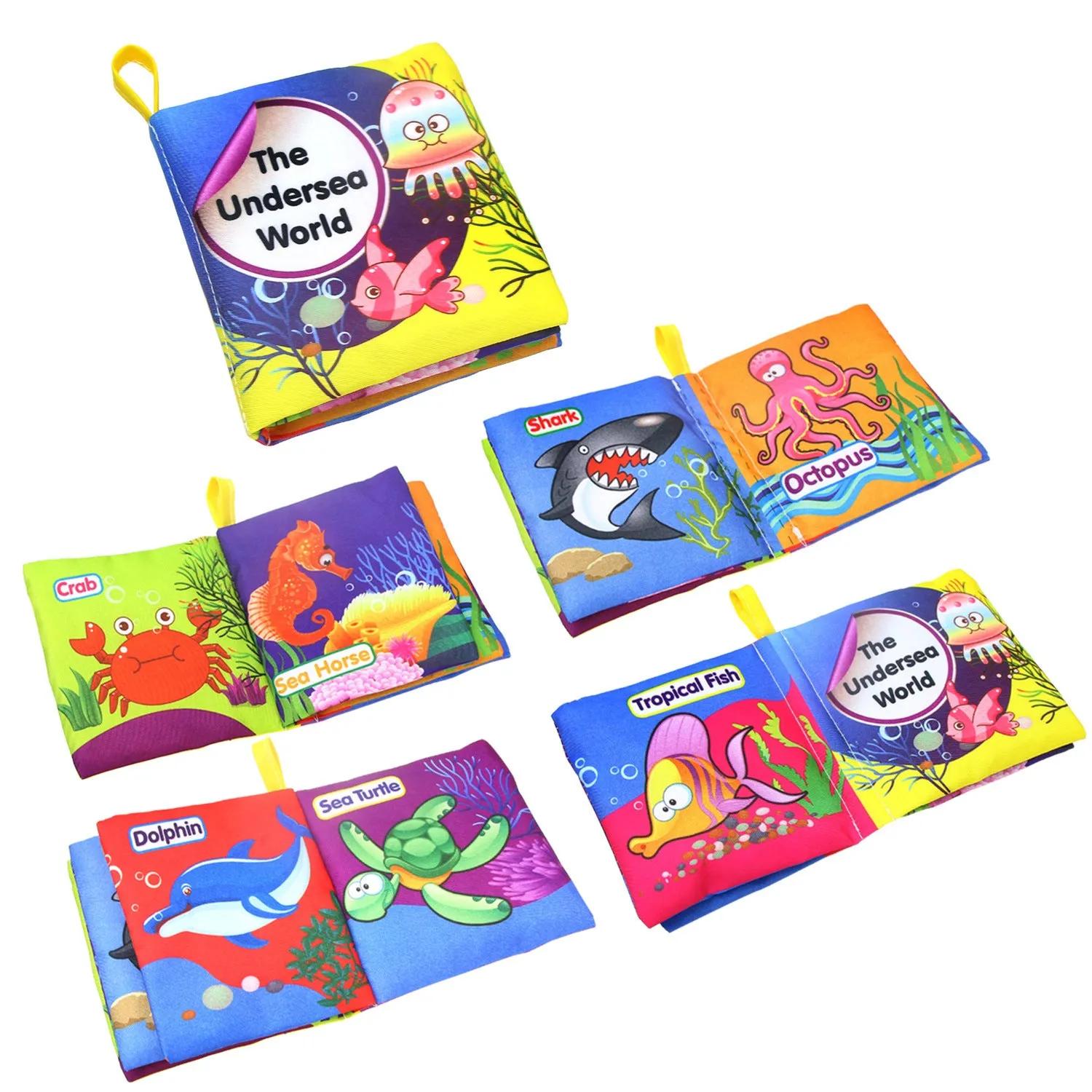 Baby early educational palm book with animal theme in OPP bag packaging for infants 0-2 years old