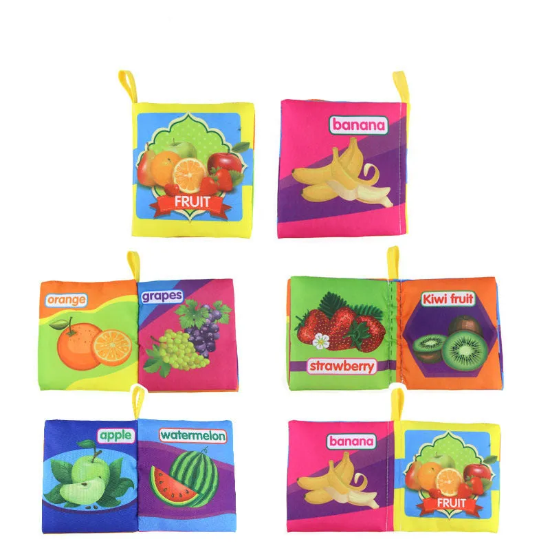 Baby early educational palm book with animal theme in OPP bag packaging for infants 0-2 years old