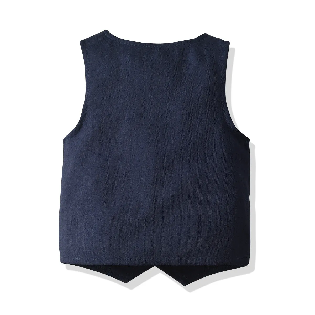 Boys cotton dress suit two-piece set in blue with shirt and trousers, 100% cotton, soft fabric, sizes 90-140cm