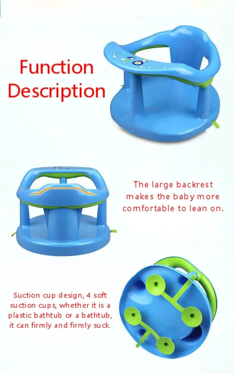 Baby shower stool in white on a bathroom floor, 32x32x21cm, PP and TPR construction
