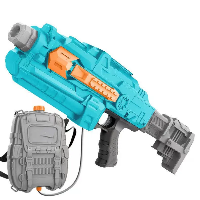 Automatic suction water gun electric toy with 4000ml red backpack and USB charging