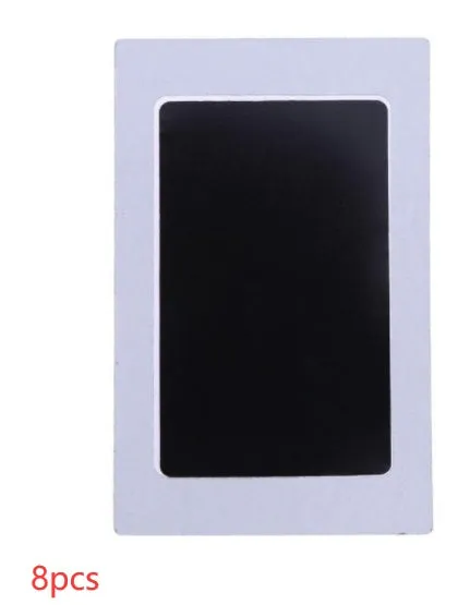 Baby hand and footprint ink pad set with non-toxic washable ink in black red and blue colours on white background